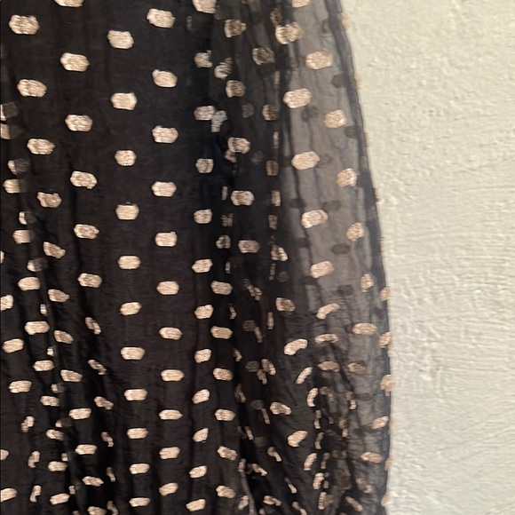 Zara Black Sheer Polka Dot Blouse - Picture 3 of 6